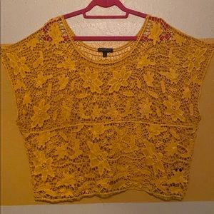 Mustard crochet top